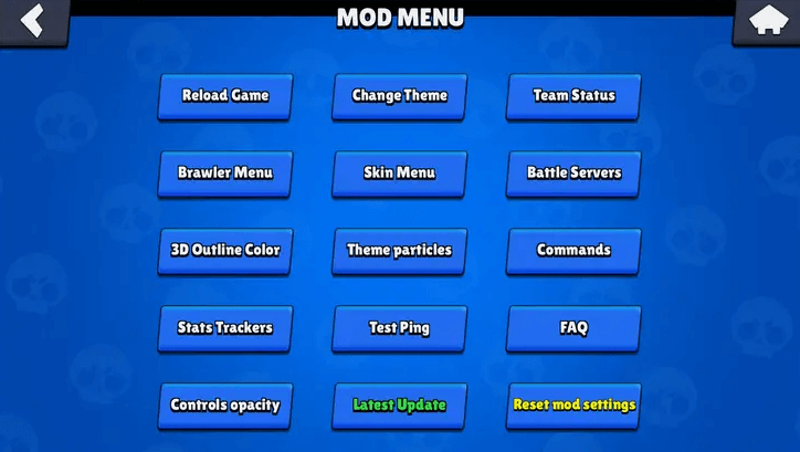 Screenshot of the BSD Brawl Mod Menu interface